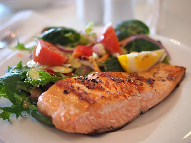 Grilled Salmon with Quinoa and Roasted Vegetables